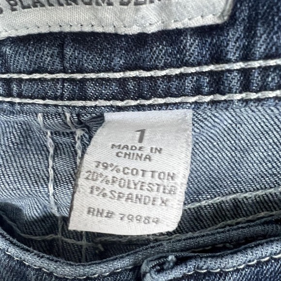 Chico's Platinum Denim Jeans Womens 1 Medium Blue Ultimate Fit Zip Hem Stretch - Picture 4 of 16